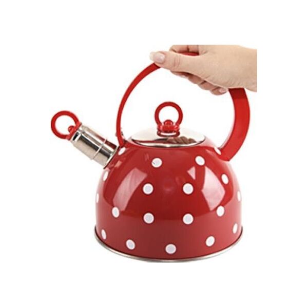 Orion Czajnik stalowy czerwony w kropki 1,8L KARIN uniwersalny