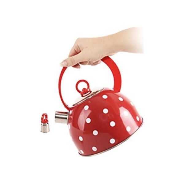 Orion Czajnik stalowy czerwony w kropki 1,8L KARIN uniwersalny