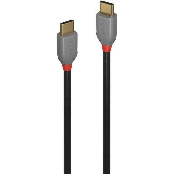 Kabel USB Lindy USB-C - USB-C 1 m Szary (36871)