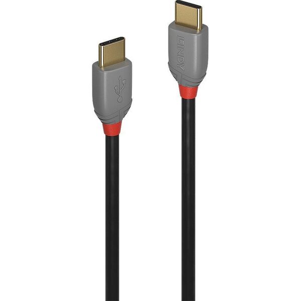 Kabel USB Lindy USB-C - USB-C 0.5 m Czarny (JAB-4308716)