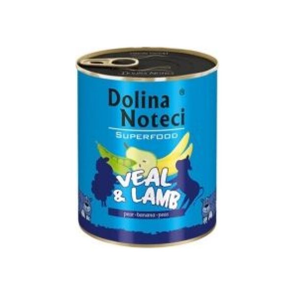 Dolina Noteci Dolina Noteci Premium Superfood Pies Cielęcina i jagnięcina puszka 800g