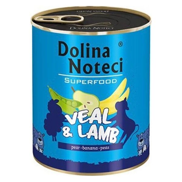 Dolina Noteci Dolina Noteci Premium Superfood Pies Cielęcina i jagnięcina puszka 400g