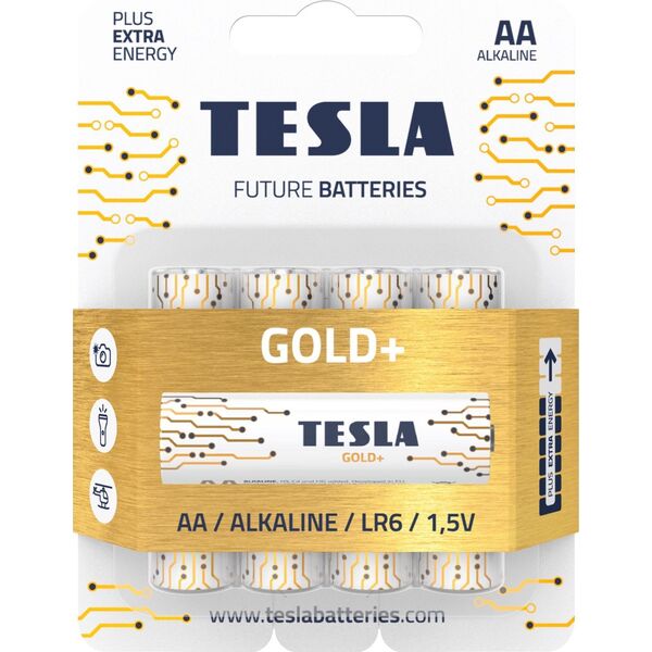 Tesla TESLA GOLD Alkaline baterie AA (LR06, tužková, blister) 4 ks
