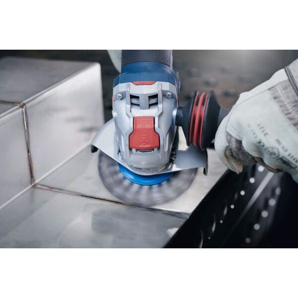 Bosch Bosch X-LOCK disc brush Heavy for Inox 115mm, knotted (115mm diameter, 0.5 mm wire)