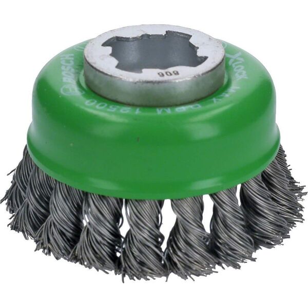 Bosch Bosch X-LOCK cup brush Heavy for Inox 75mm, knotted type (75mm diameter, 0.5 mm wire)