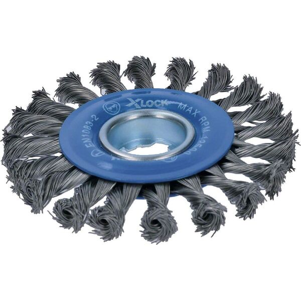 Bosch Bosch X-LOCK disc brush Heavy for Metal 115mm, knotted (O 115mm, 0.5mm wire)