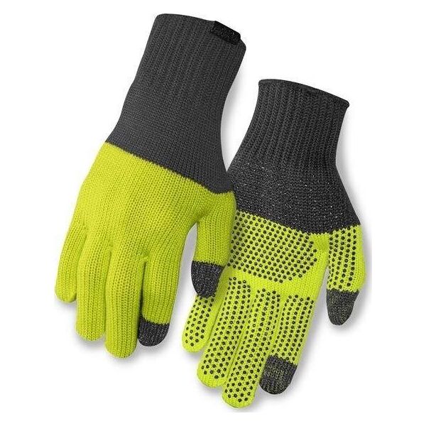 Giro Rękawiczki zimowe GIRO KNIT MERINO WOOL długi palec grey lime roz. L/XL (NEW)