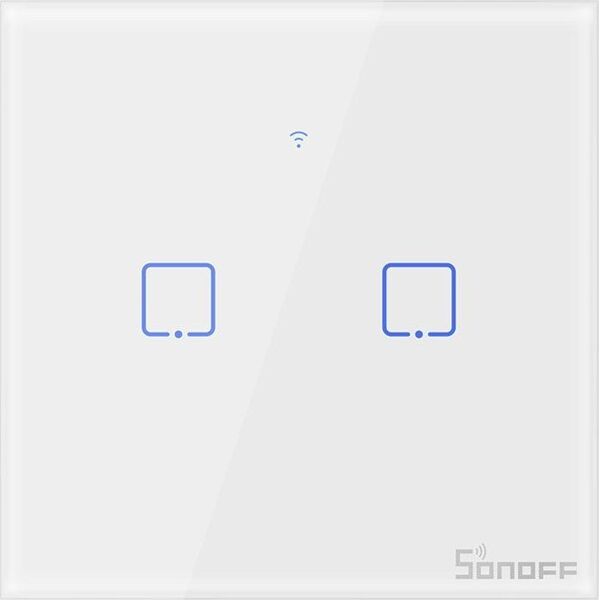 Sonoff Dotykowy włącznik T1 EU TX (2-kanałowy)