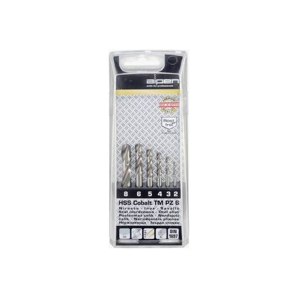Wiertło Alpen HSS walcowe 2 4 5 3 6 8mm zestaw (0000100906100 )