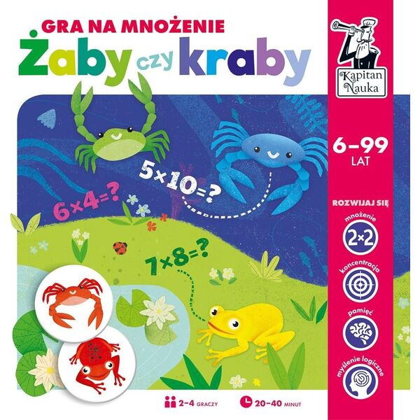 Edgard Kapitan Nauka. Żaby czy kraby? Gra na mnożenie