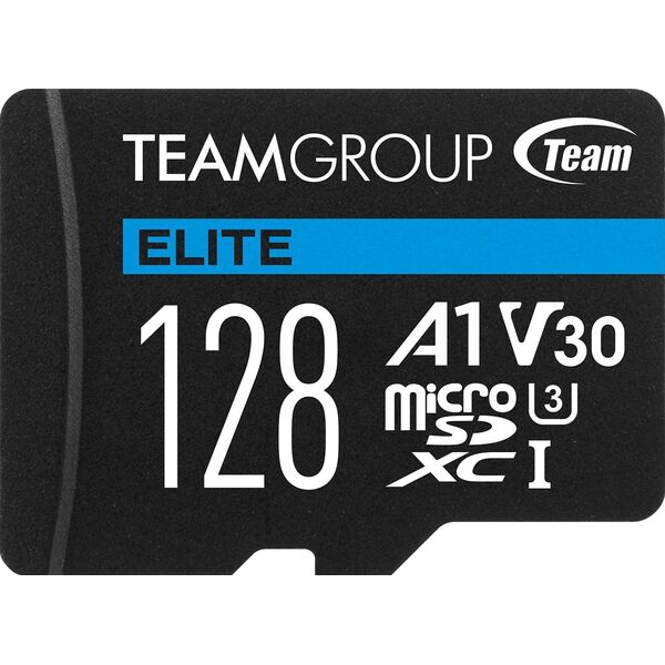 Karta TeamGroup Elite MicroSDXC 128 GB Class 10 UHS-I/U3 A1 V30 (TEAUSDX128GIV30A103)