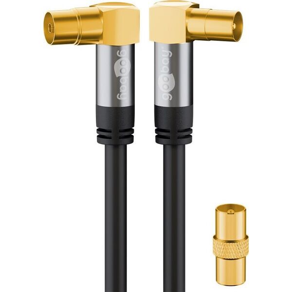 Kabel Goobay Antenowy 1m srebrny (70455)