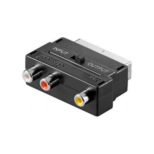 Adapter AV Goobay Scart - Composite czarny (50122)