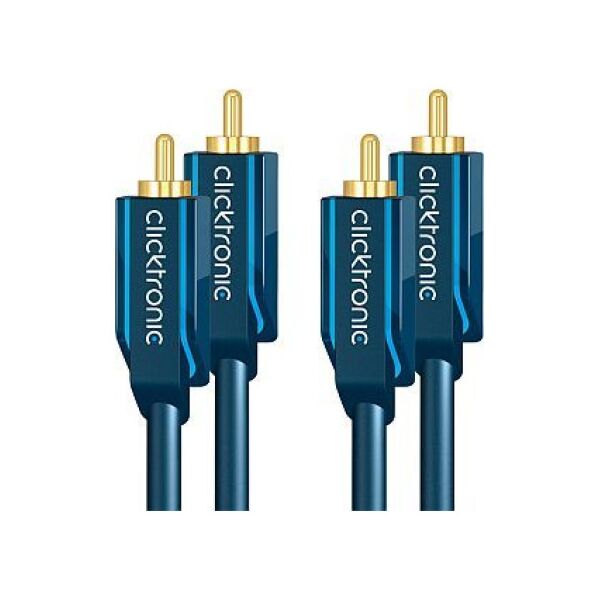 Kabel Clicktronic RCA (Cinch) x2 - RCA (Cinch) x2 1m granatowy (70377)