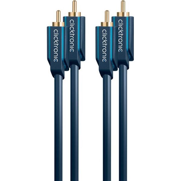 Kabel Clicktronic RCA (Cinch) x2 - RCA (Cinch) x2 3m granatowy (70380)