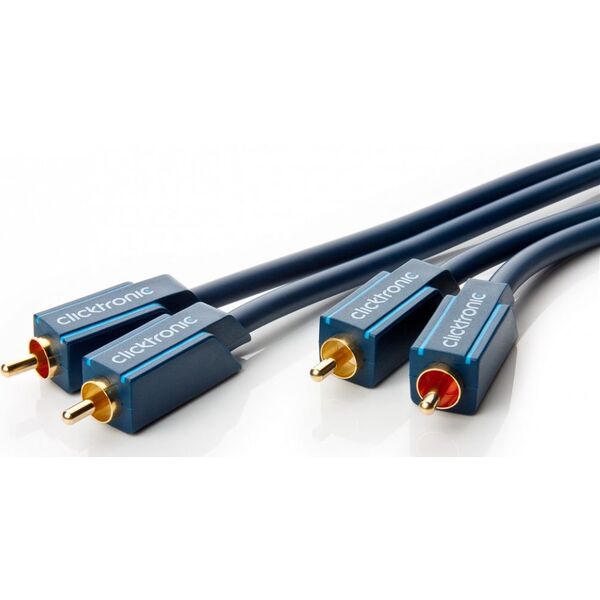 Kabel Clicktronic RCA (Cinch) x2 - RCA (Cinch) x2 2m granatowy (70379)