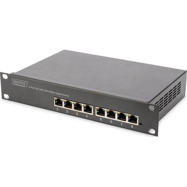 Szafa Digitus Zestaw Szafa rack 10" + Switch + Patch panel + Akcesoria (DN-10-SET-1)