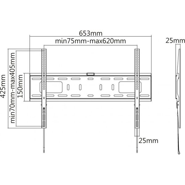 Reflecta Uchwyt ścienny Plano Flat 70-6040 37'' - 70''