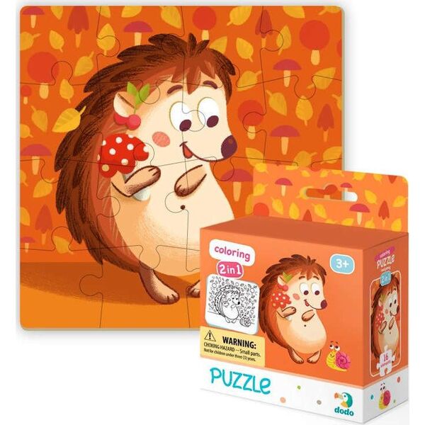 Dodo Puzzle + Kolorowanka Jeżyk 300119