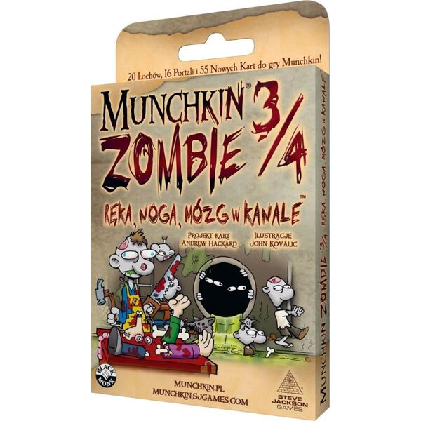 Black Monk Munchkin Zombie 3/4 Ręka, Noga, Mózg w kanale