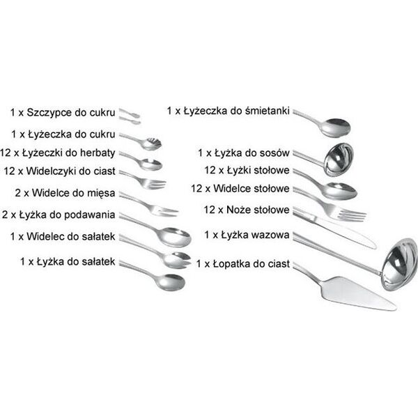 KingHoff SZTUĆCE KINGHOFF 72 ELE. SATYNA KH-3565