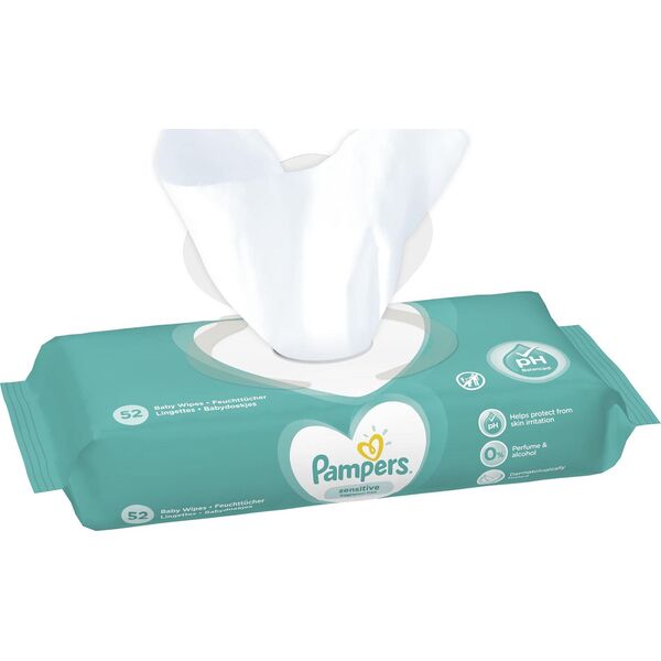 Pampers Zestaw chusteczek Chusteczki Sensitive 3x52