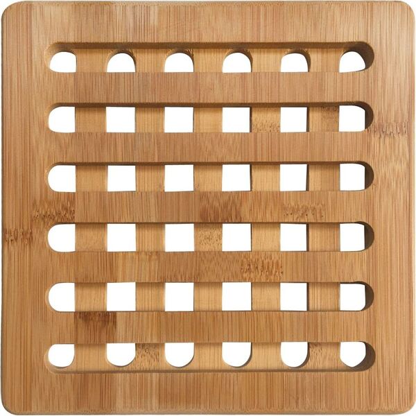 KingHoff ZESTAW KWADRATOWYCH PODSTAWEK Z BAMBUSA 20cm KINGHOFF [KH-1216]
