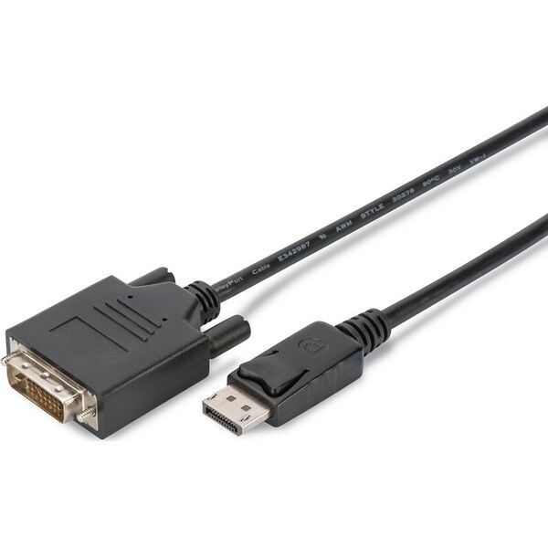 Adapter AV Digitus DisplayPort - DVI-D czarny (AK-990900-020-S)