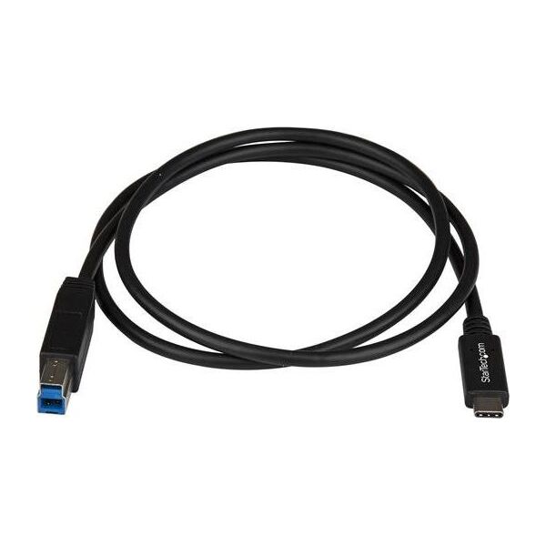 Kabel USB StarTech USB-B - USB-C 1 m Czarny (USB31CB1M)