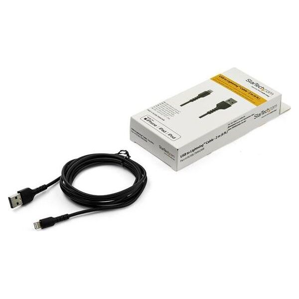 Kabel USB StarTech USB-A - Lightning 2 m Czarny (RUSBLTMM2MB)