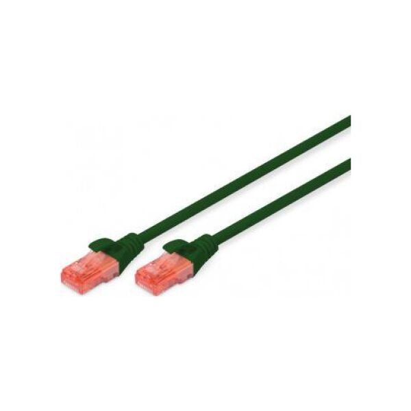 Digitus Assmann DIGITUS CAT 6 U/UTP PATCH CABLE/AWG 26/7 GREEN 0.25M