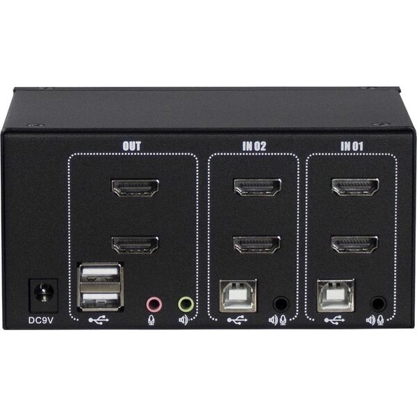 Przełącznik Inter-Tech Intertech IPC KVM SWITCH AS-22HA HDMI/METAL IN