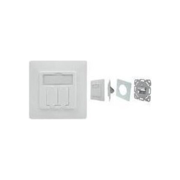 Digitus Assmann DIGITUS WALLPLATE FOR KEYSTONE/JACKS 80X80 FRAME GE