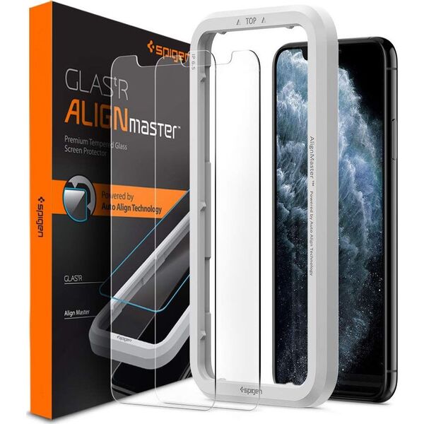 Spigen SZKŁO HARTOWANE SPIGEN ALM GLAS.TR SLIM 2-PACK IPHONE 11 PRO
