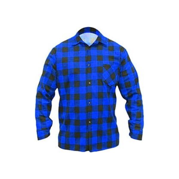 Dedra Koszula flanelowa niebieska w kratę Dedra BH51F2-XXXL