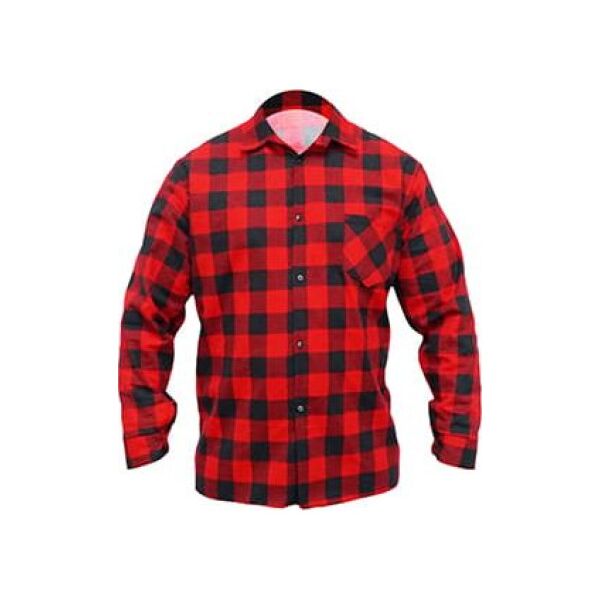 Dedra Koszula flanelowa czerwona w kratę Dedra BH51F1-S