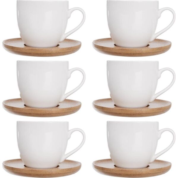 Orion Filiżanka porcelanowa, filiżanki, zestaw filiżanek do kawy, espresso, 100 ml, 6 sztuk