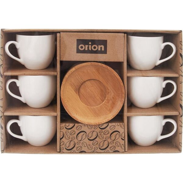 Orion Filiżanka porcelanowa, filiżanki, zestaw filiżanek do kawy, espresso, 100 ml, 6 sztuk