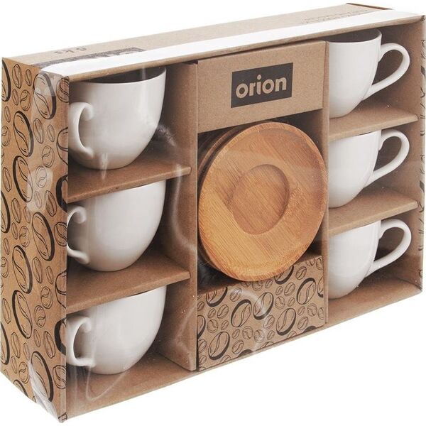 Orion Filiżanka porcelanowa, filiżanki, zestaw filiżanek do kawy, espresso, 100 ml, 6 sztuk