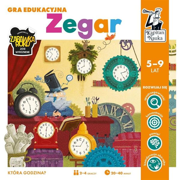 Edgard Kapitan Nauka. Gra edukacyjna. Zegar