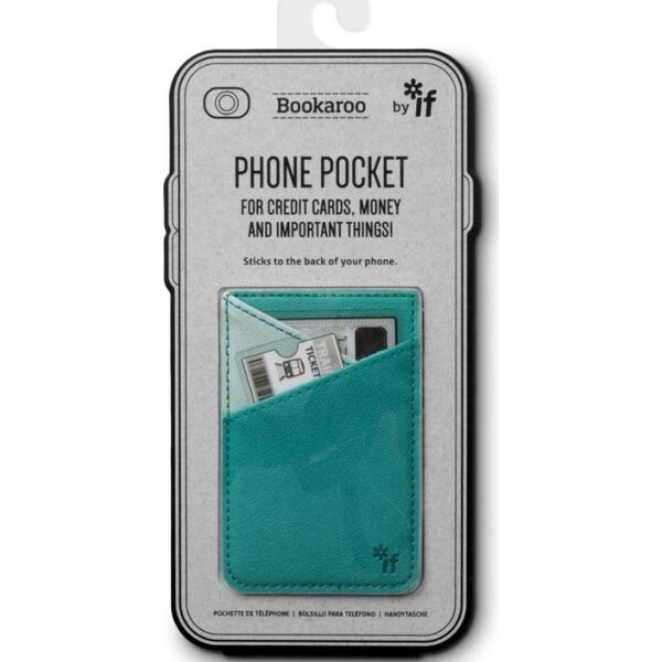 IF Bookaroo Phone Pocket Portfel na telefon turkusowy