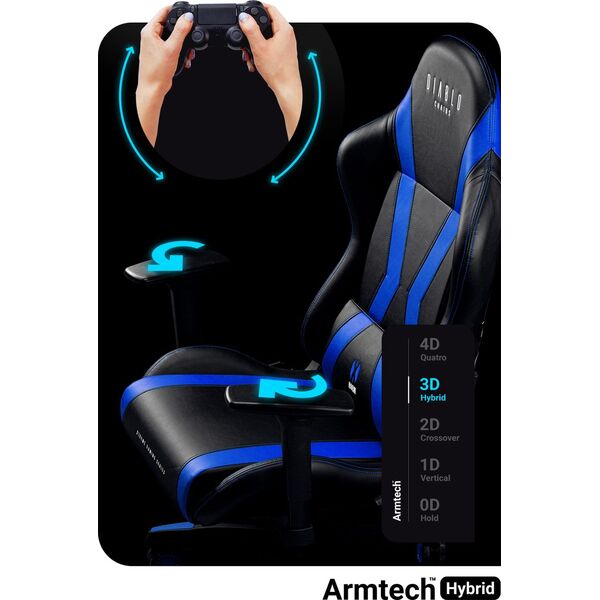 Fotel Diablo Chairs X-Horn L niebieski
