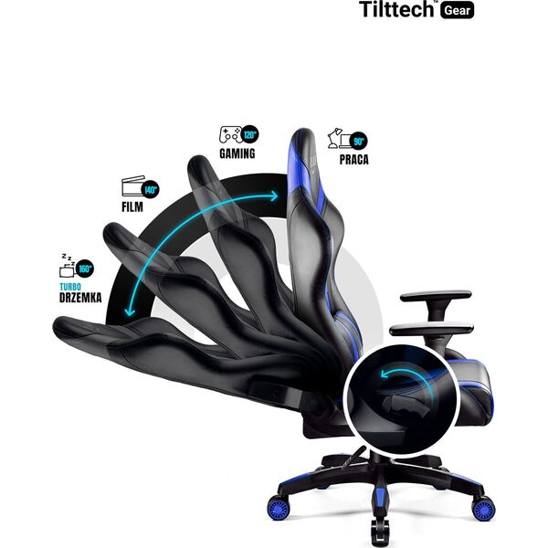 Fotel Diablo Chairs X-Horn L niebieski