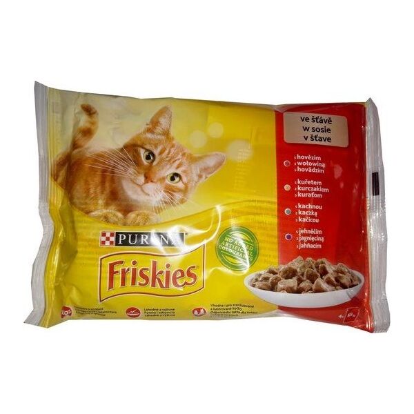 Nestle FRISKIES KOT sasz.4x85g MIĘSO sos
