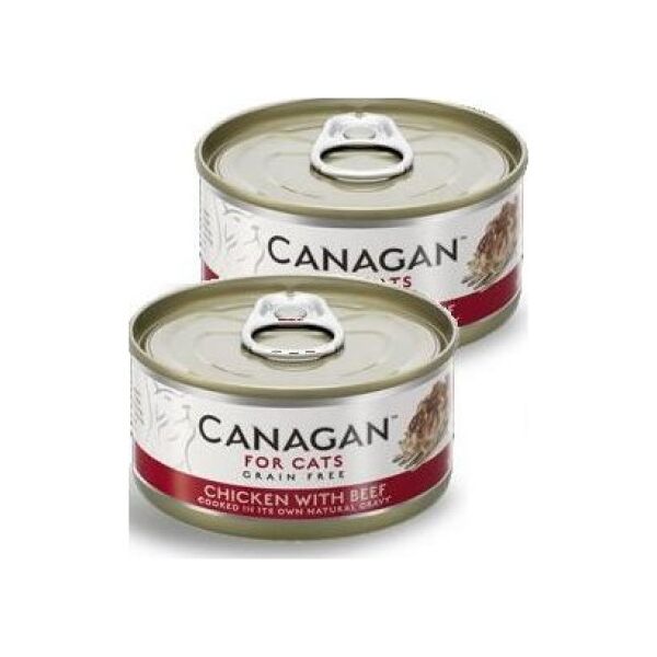 Canagan CANAGAN KOT pusz.75g CHICKEN/BEEF KURA /WOŁOWINA /12