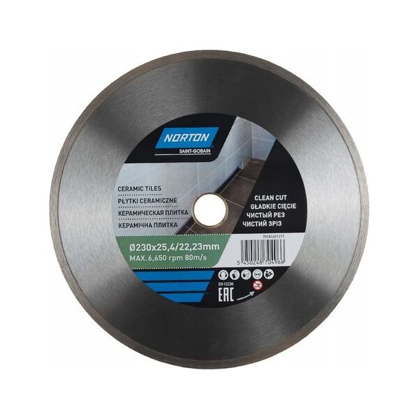 Norton Clipper tarcza diamentowa do ceramiki 230x22,2mm (70184601277)