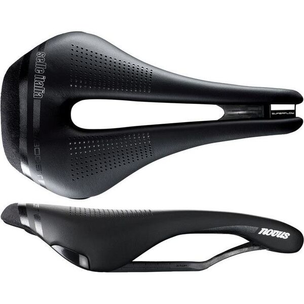 Selle Italia Siodło SELLE ITALIA NOVUS BOOST KIT CARBONIO SUPERFLOW S (id match - S3) carbon/keramic 7x9, fibra-tek, czarne (NEW)