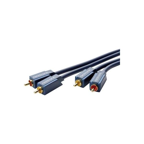 Kabel Clicktronic RCA (Cinch) x2 - RCA (Cinch) x2 0.5m granatowy (CLICK70376)