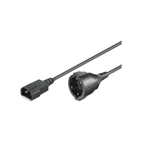 Kabel zasilający MicroConnect Power Cord C14 -Schuko M-F