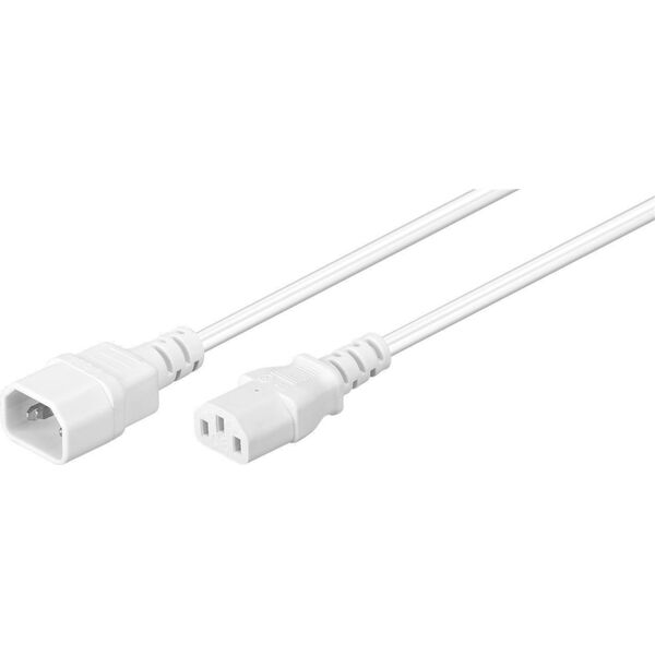 Kabel zasilający MicroConnect Power Cord C13 - C14 1m White